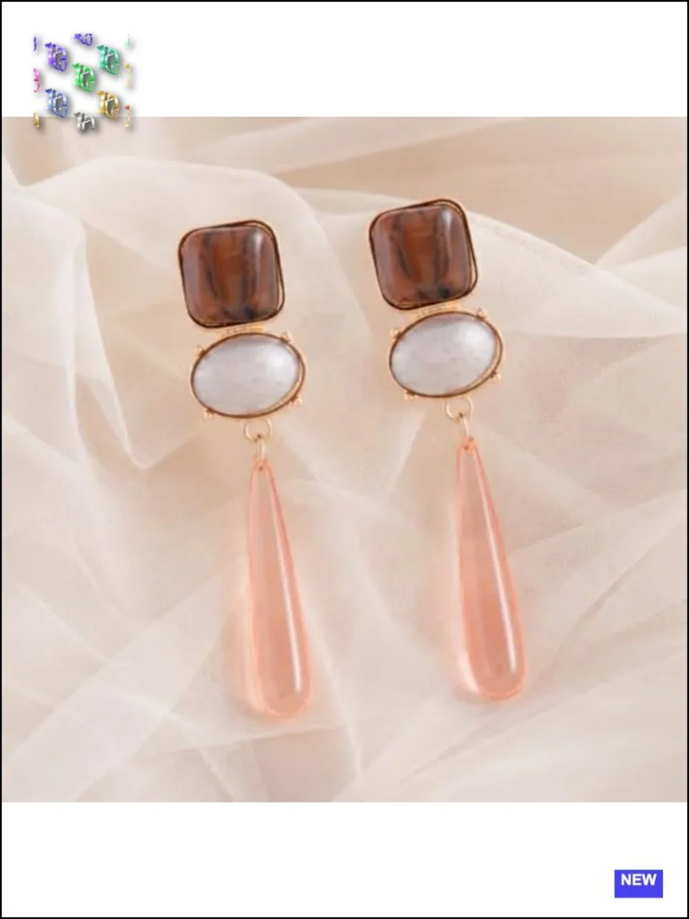 Geometric Drop Dangle Earrings Acrylic Statement Irregular Hanging Earrings for